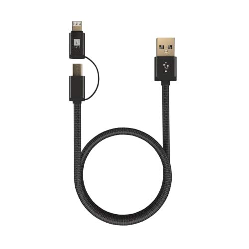 iBall iC-MCN03 Micro USB and Type-C Cable (Black) iBall iC-MCN03 Micro USB and Type-C Cable (Black)